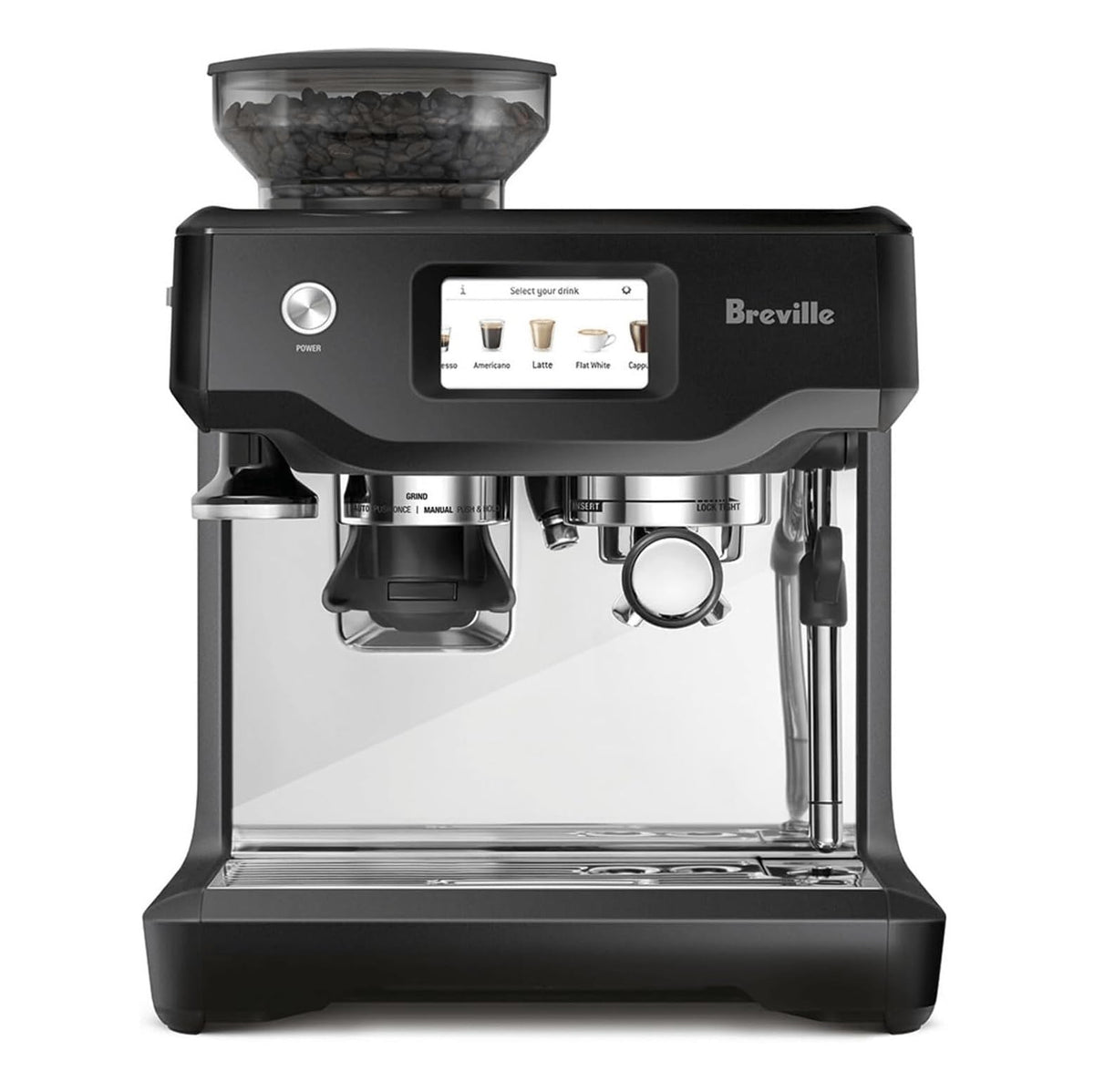 Breville BES880BTR Barista Touch Espresso Machine, Black Truffle