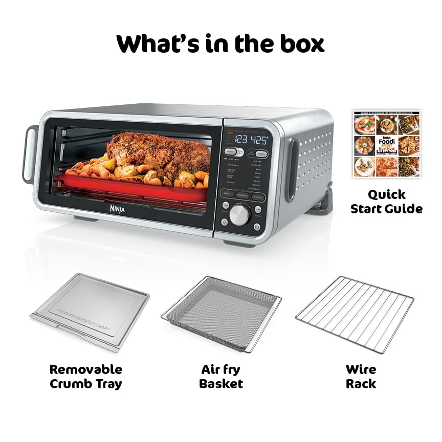 Ninja Foodi Smart Dual Heat Air Fry Oven, 13-in-1, Silver, SP351