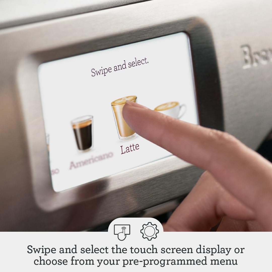 Breville BES880BTR Barista Touch Espresso Machine, Black Truffle