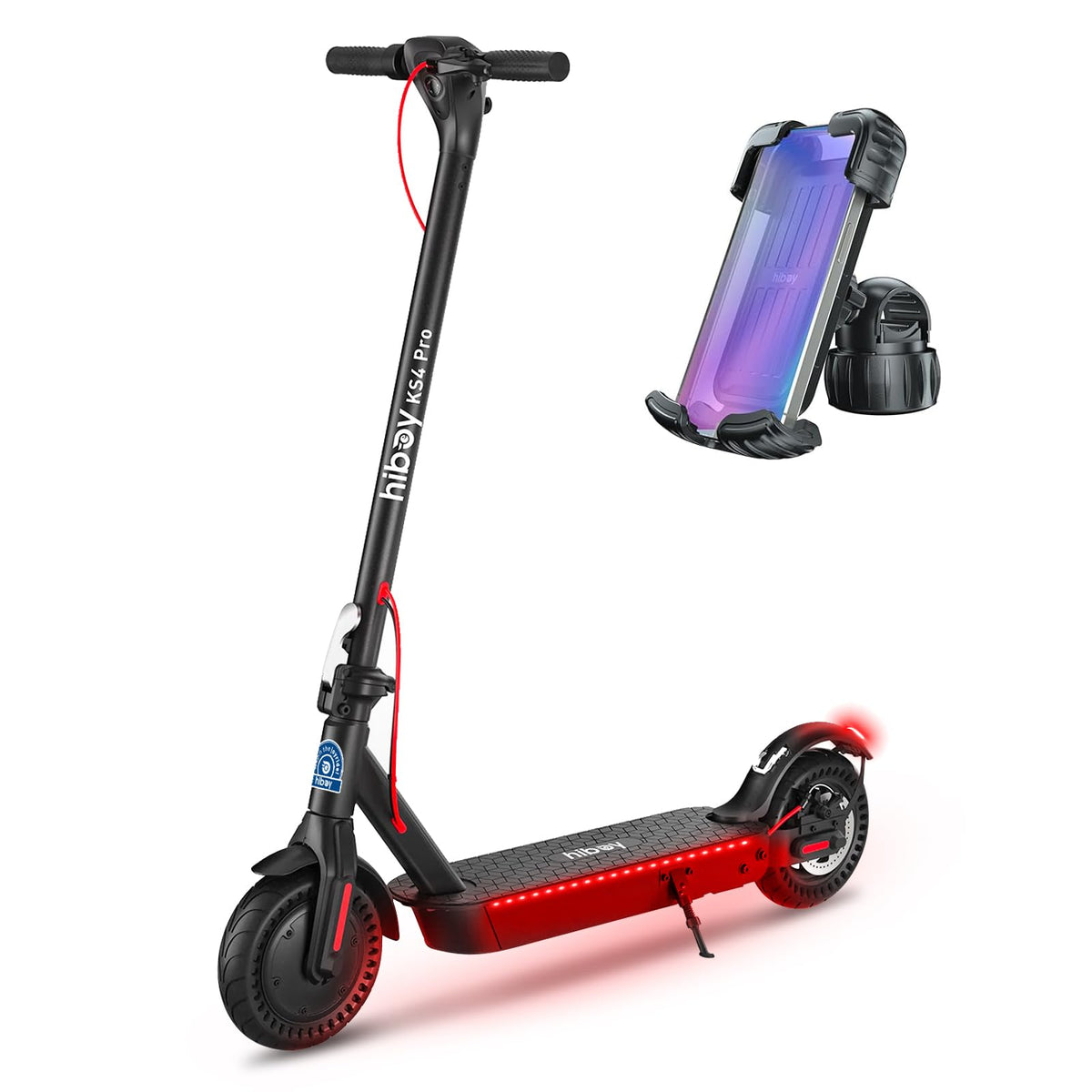 Hiboy KS4 Pro Electric Scooter, 500W Motor (Max 750W), 10" Honeycomb Tires, 25 Miles Long Range 19 MPH Foldable Commuti Electric Scooter Adults with Hiboy APP