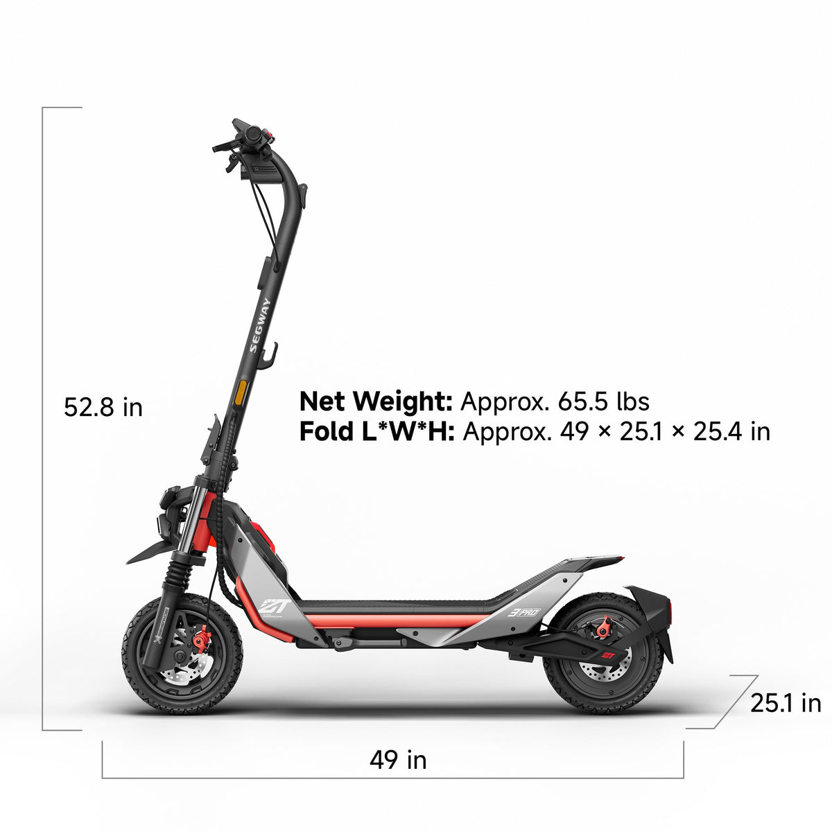 Segway ZT3 Pro Electric Scooter, Up to 24.9 MPH, 43.5-Mile Range