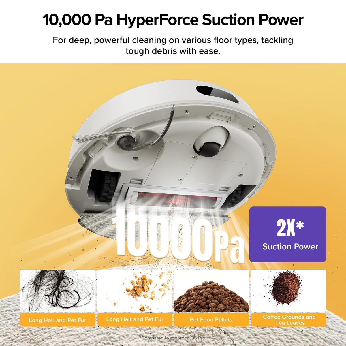 roborock Q7 M5+ Robot Vacuum and Mop, Up to 7-9 Weeks Self-Empty, 10000Pa