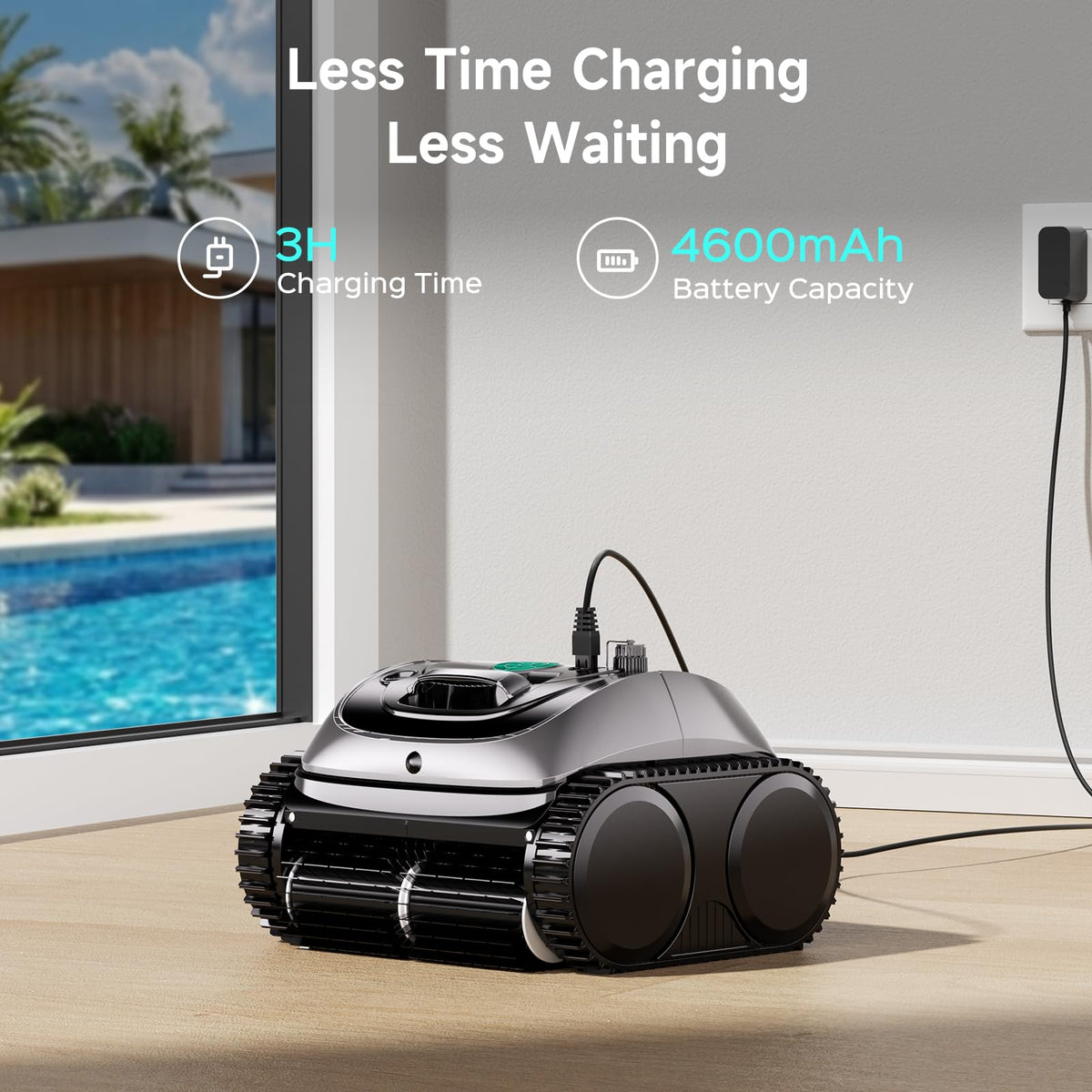 WYBOT C1 Cordless Robotic Pool Vacuum for Inground Pools, Professional