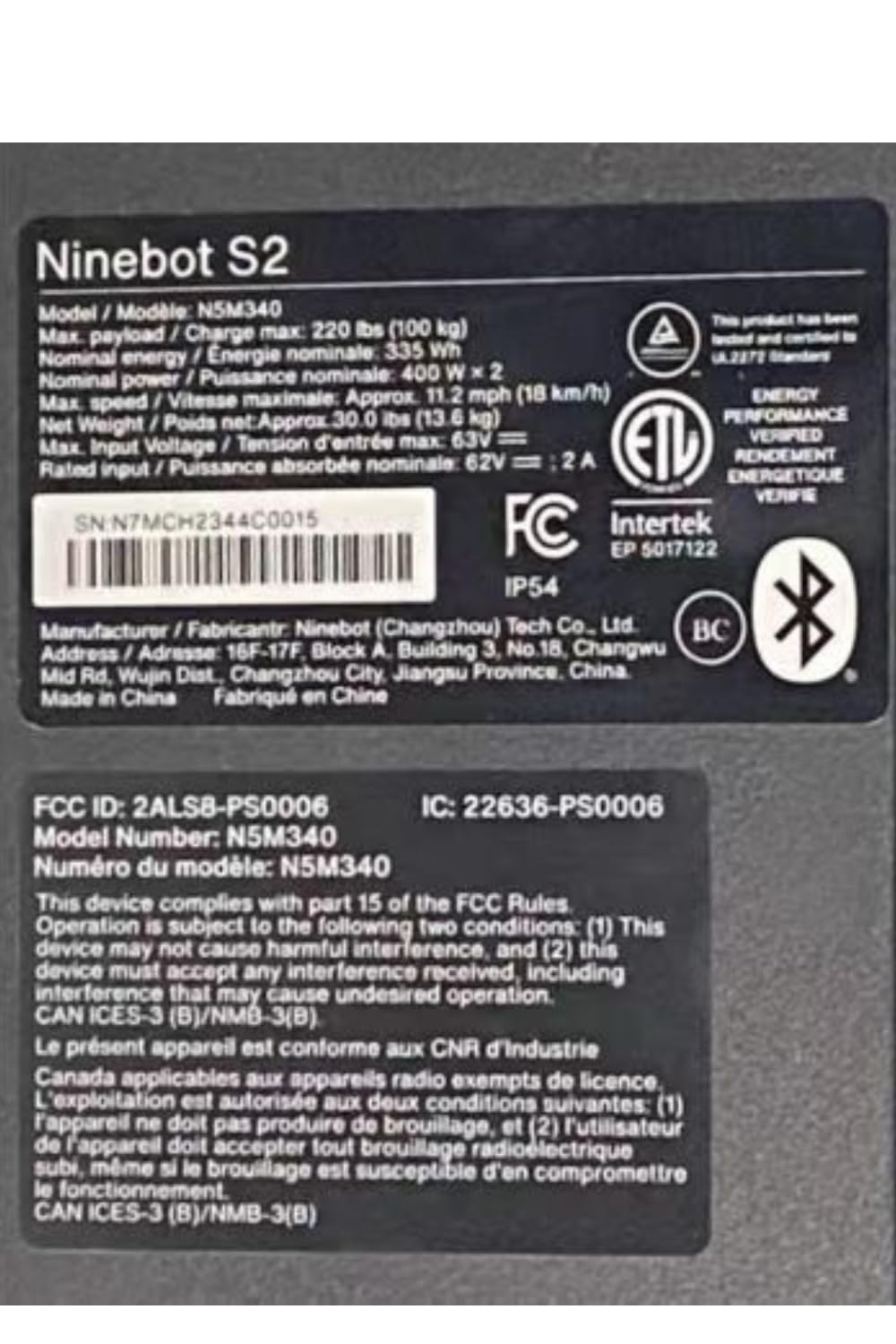 Segway Ninebot S2 Electric Self-Balancing Scooter, UL Certified
