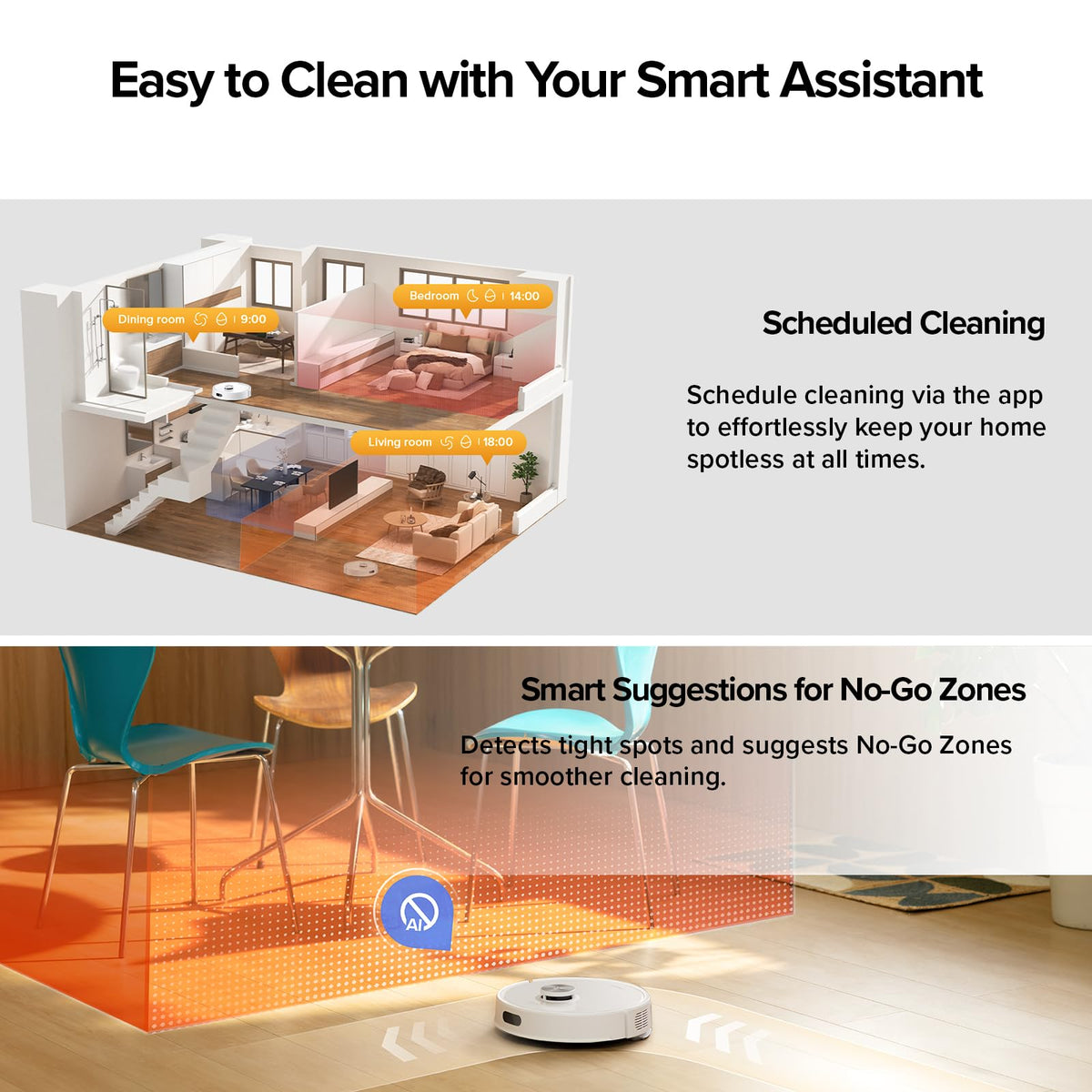 roborock Q7 M5+ Robot Vacuum and Mop, Up to 7-9 Weeks Self-Empty, 10000Pa