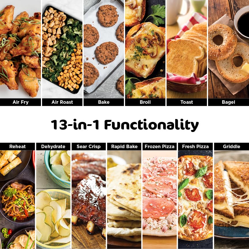 Ninja Foodi Smart Dual Heat Air Fry Oven, 13-in-1, Silver, SP351