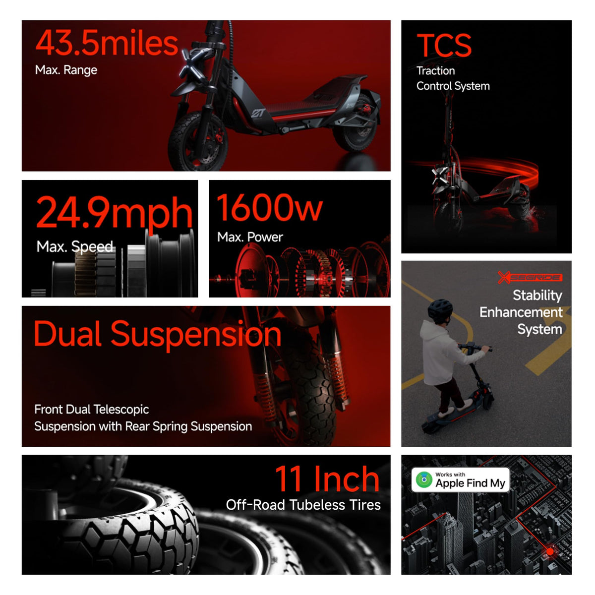 Segway ZT3 Pro Electric Scooter, Up to 24.9 MPH, 43.5-Mile Range