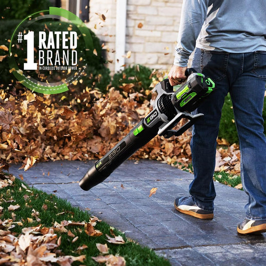 EGO Power+ Cordless Electric Leaf Blower, 880 CFM, Two Batteries - LB8803-2