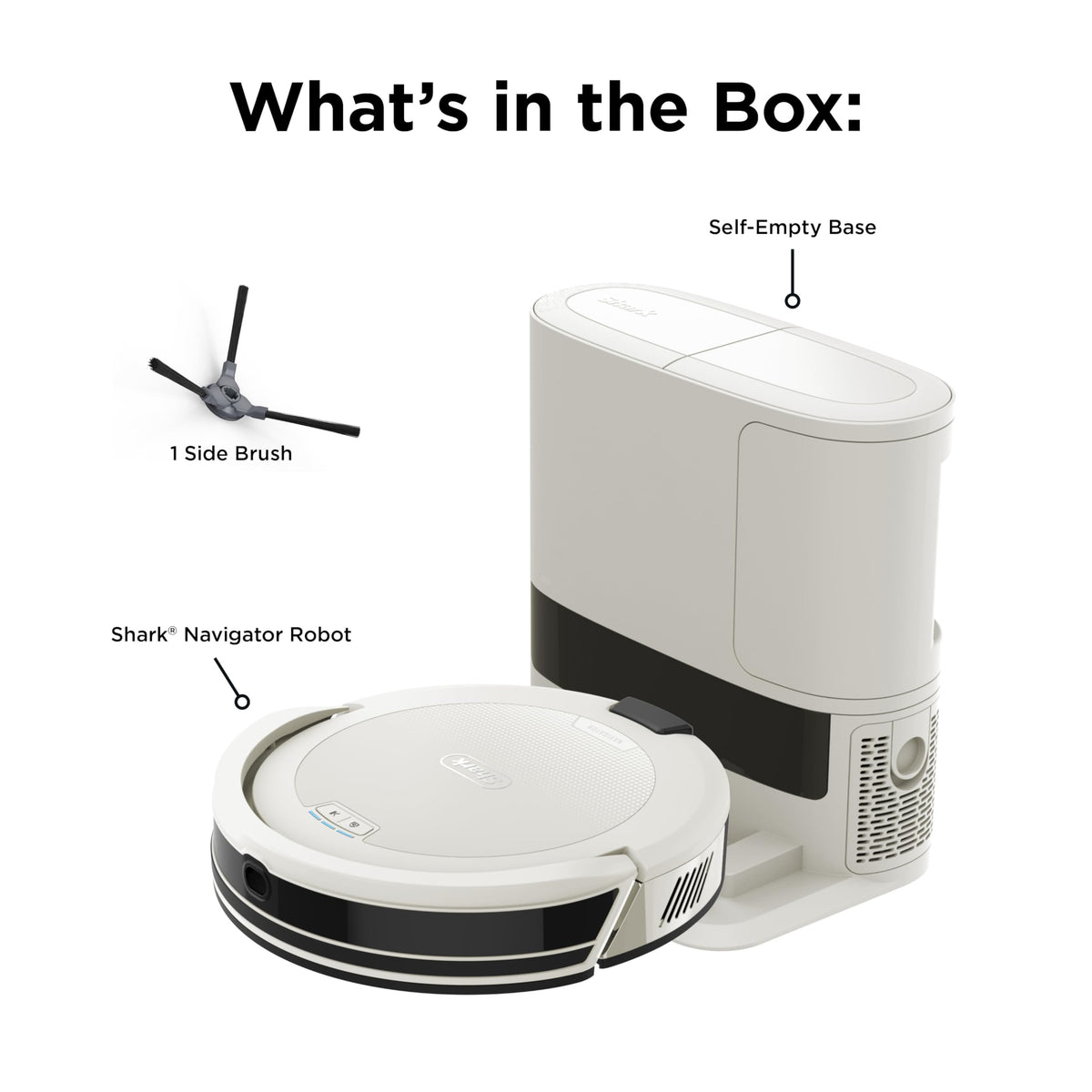 Shark Navigator Robot Vacuum, 30-Day Self-Emptying Base, White, AV2110S