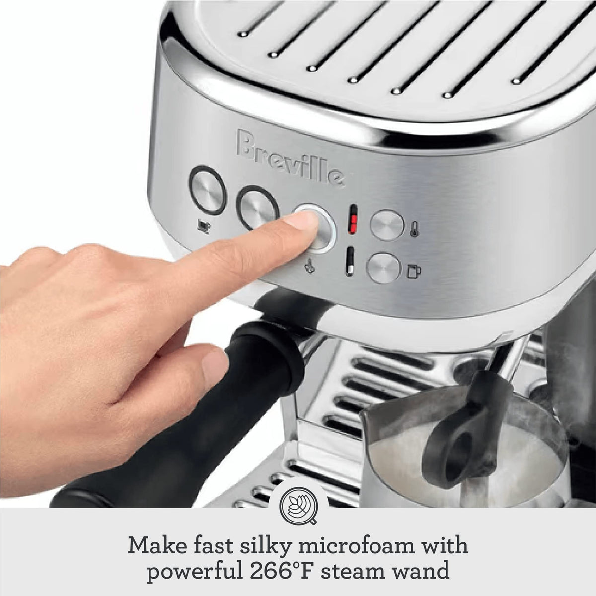 Breville BES500BSS Bambino Plus Espresso Machine, Brushed Stainless Steel