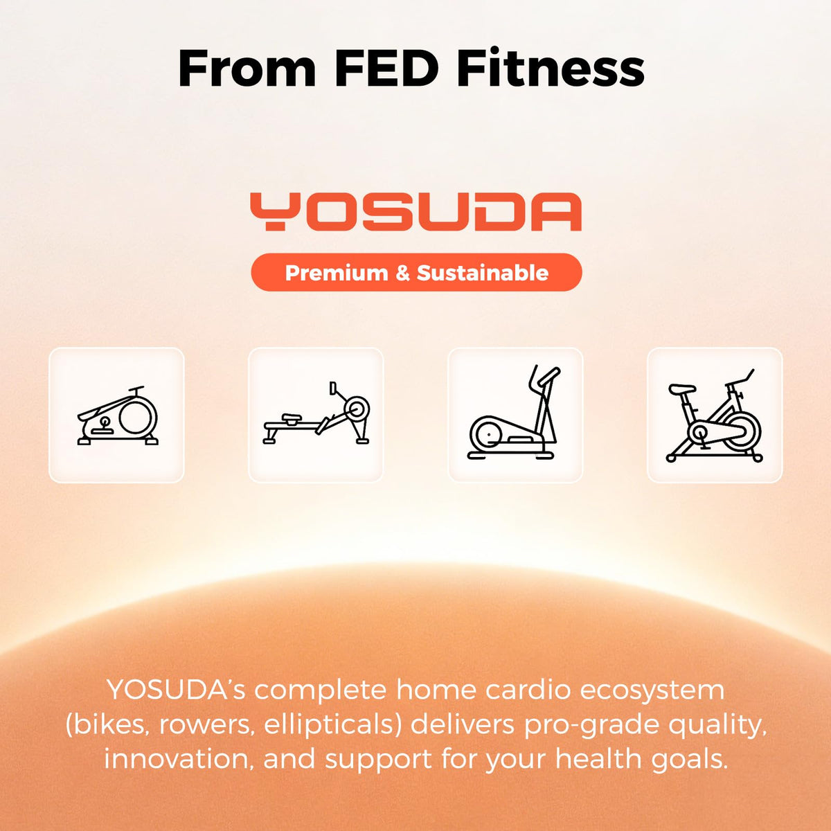 YOSUDA Exercise Bike, Brake Pad Stationary Bike for Home with Exclusive App, Magnetic Indoor Cycling Bike with 300 lb Weight Capacity, Low Noise, Tablet Holder and Fitness Courses for Weight Loss - Magnetic-Black