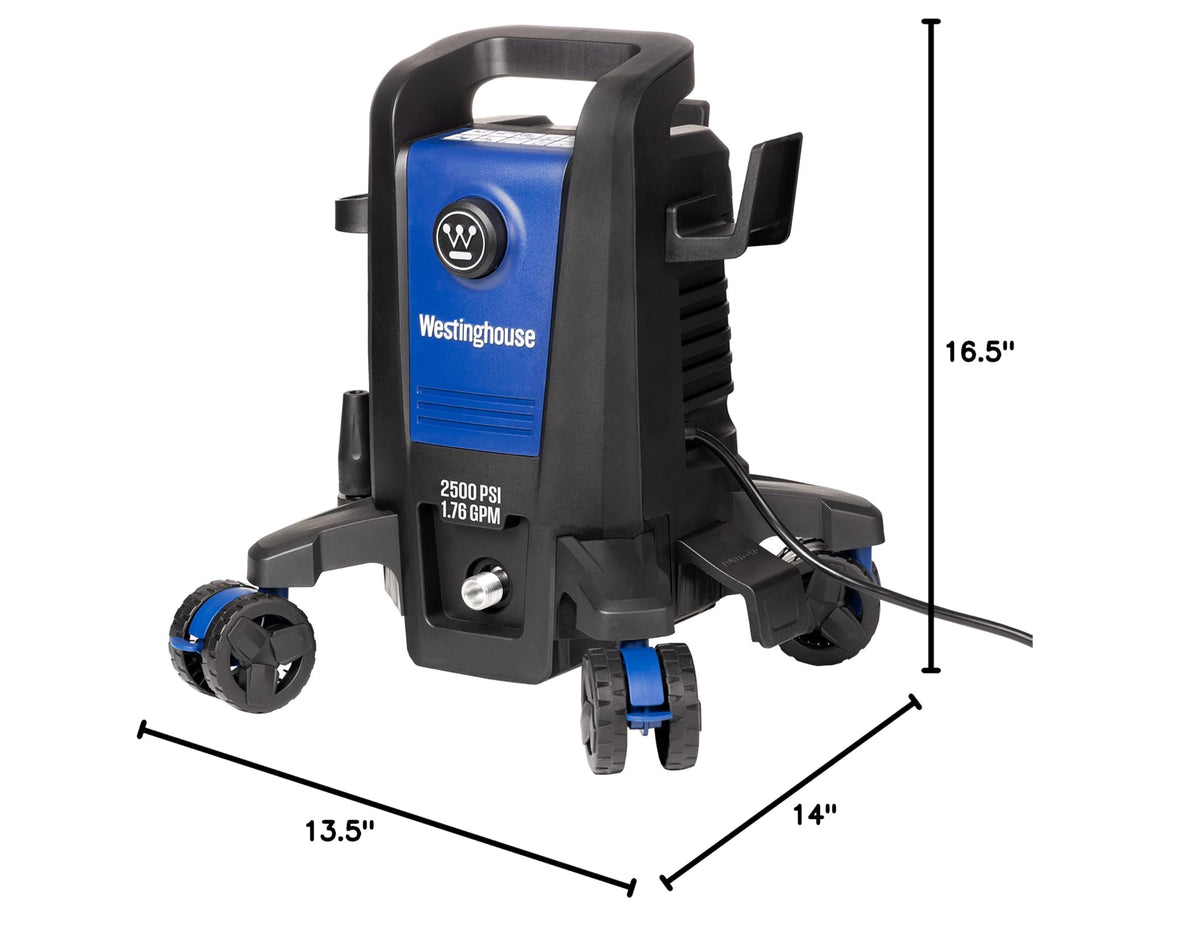 Westinghouse ePX3500 Electric Pressure Washer, 2500 Max PSI 1.76 Max GPM with Anti-Tipping Technology, Onboard Soap Tank, Pro-Style Steel Wand, 5-Nozzle Set, for Cars/Fences/Driveways/Home/Patios