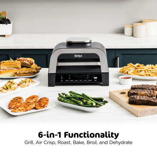 Ninja® Foodi® Smart XL 6-in-1 Indoor Grill & Air Fryer, Black/Silver, DG551