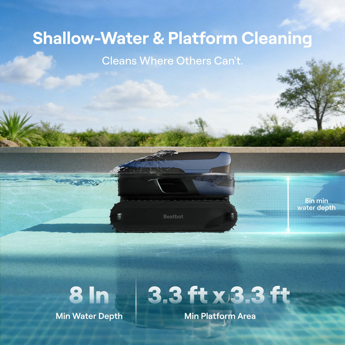 Beatbot Sora 70 AI Navigation Pool Vacuum Robot Full-Coverage Pool Cleaning