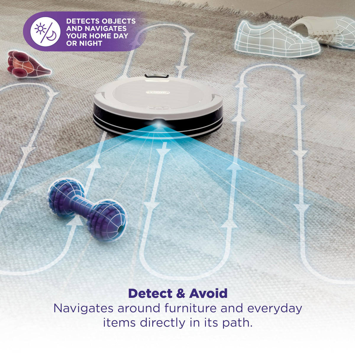 Shark Navigator Robot Vacuum, 30-Day Self-Emptying Base, White, AV2110S