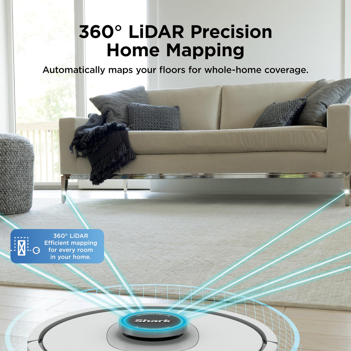 Shark AI Ultra Robot Vacuum, 60-Day Self-Emptying Base, Black, AV2511AE