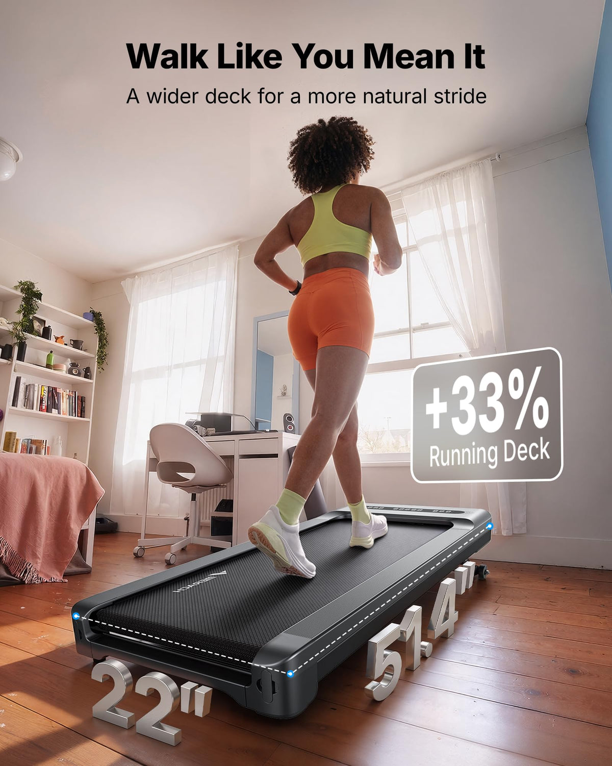 MERACH UltraWalk W60 Walking Pad Treadmill with 12 Auto Incline, Under Desk Walking Pad Max400lb Capacity, Max3.5HP Heavy Duty Walking Pad With Incline for Tall People With BT Speaker, RGB Light & APP