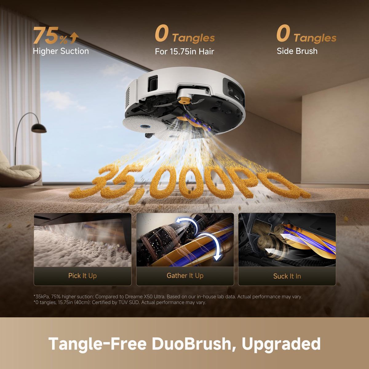 dreame X60 Ultra Robot Vacuum, Dual Al Cameras 280+ Obstacles Recognition