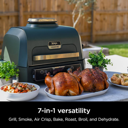 Ninja Woodfire ProConnect Premium XL Outdoor Grill & Smoker, Black & Gold