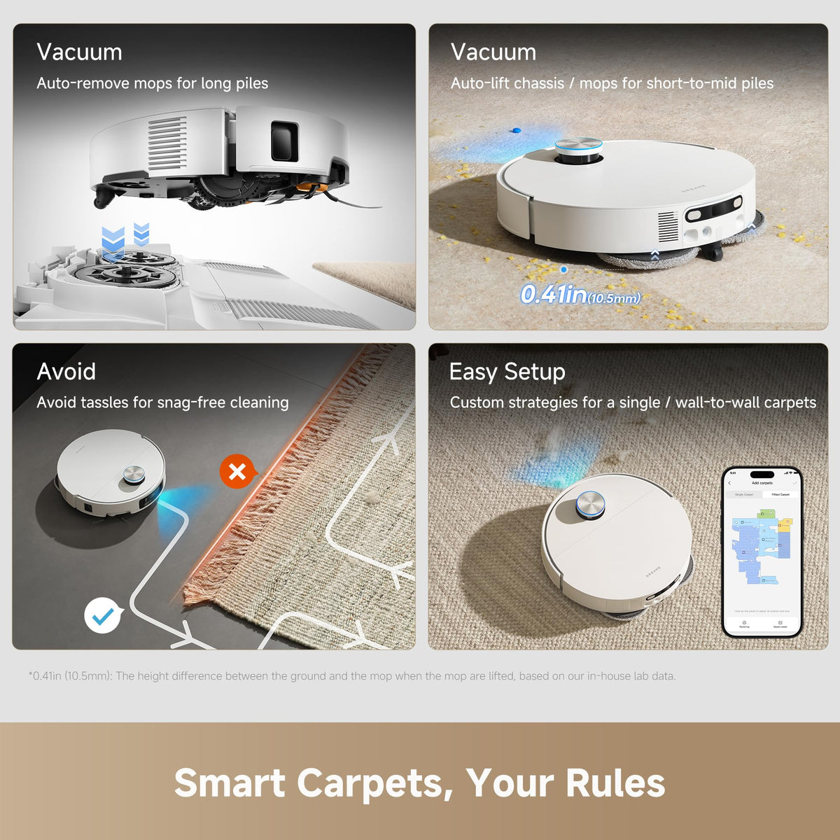 dreame X60 Ultra Robot Vacuum, Dual Al Cameras 280+ Obstacles Recognition