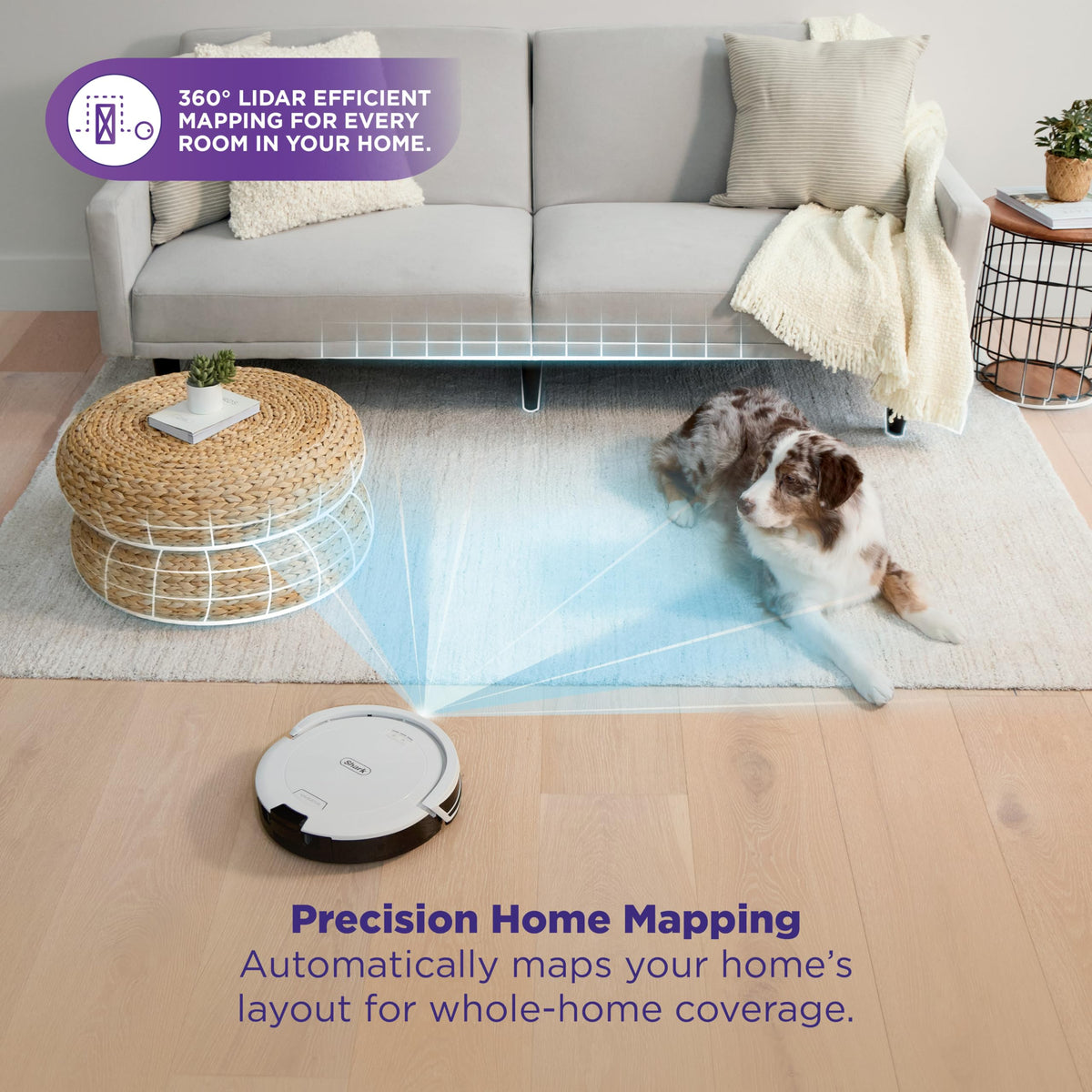 Shark Navigator Robot Vacuum, 30-Day Self-Emptying Base, White, AV2110S