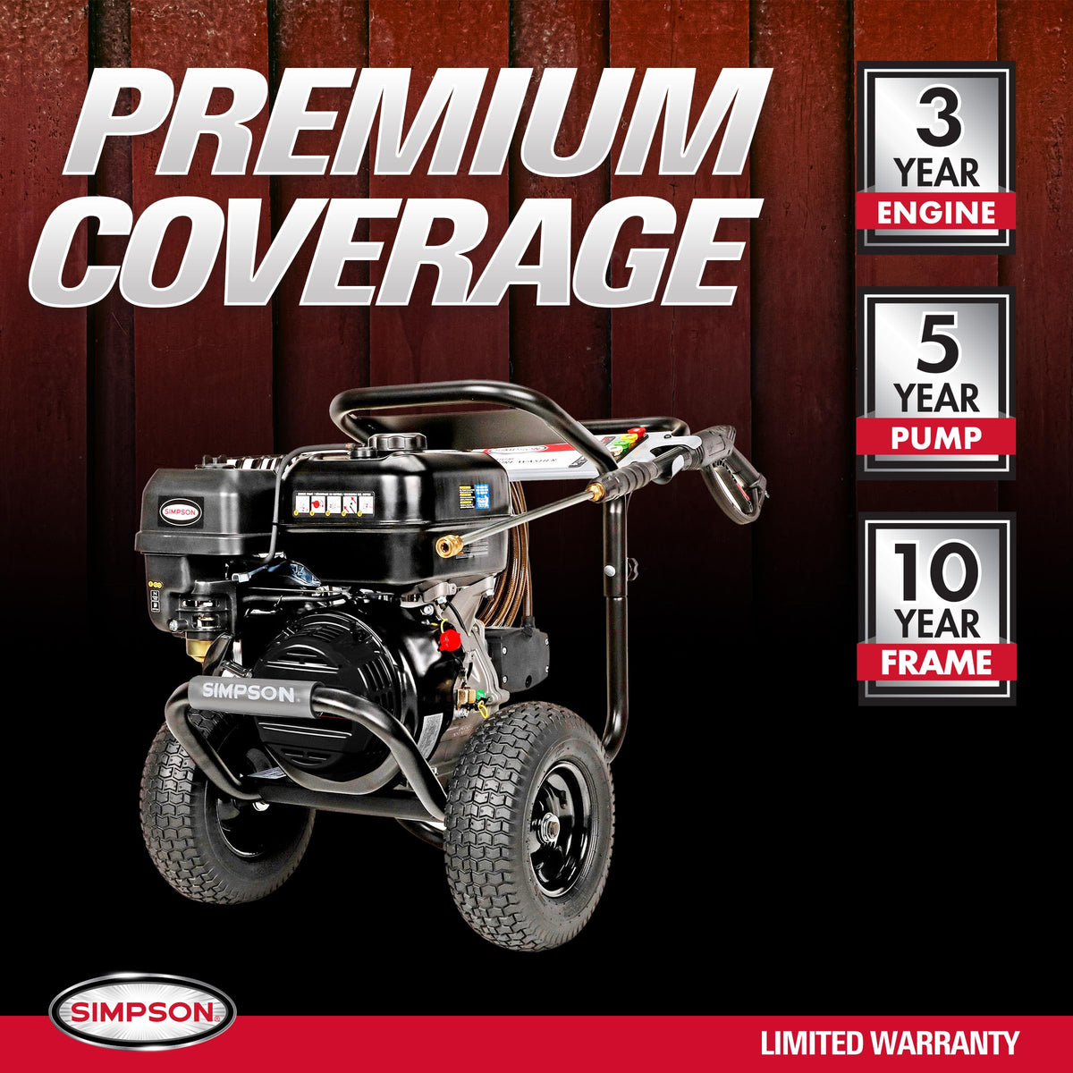 Simpson PowerShot 4400 PSI Gas Pressure Washer, 4.0 GPM, CRX 420cc Engine
