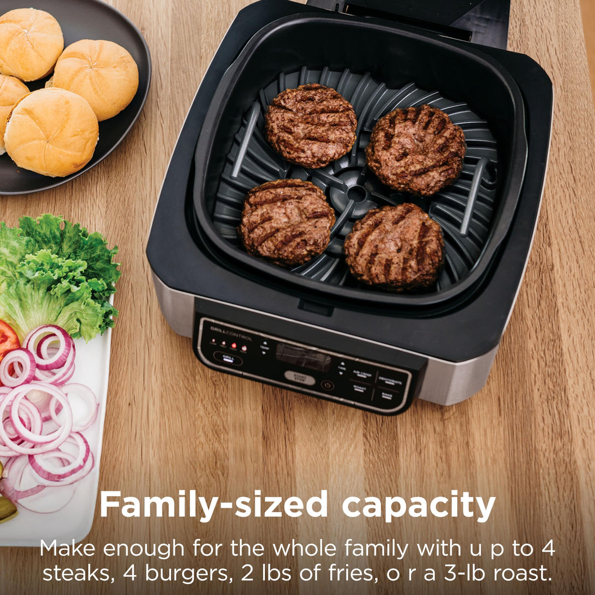 Ninja® Foodi® 5-in-1 XL Indoor Grill & Air Fryer, Black/Grey, AG301