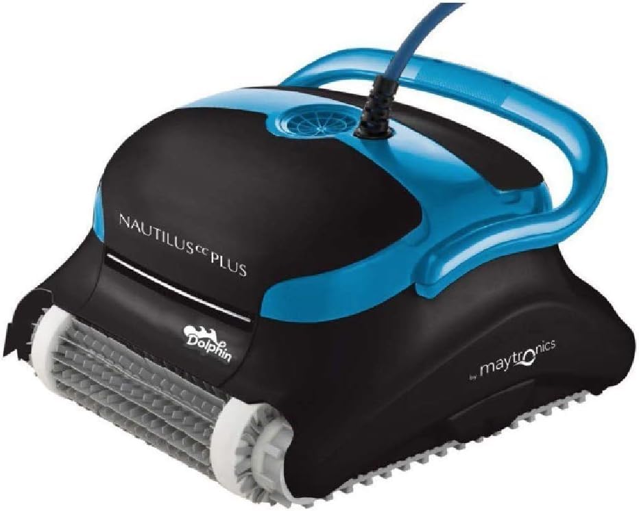 Dolphin Automatic Robotic Pool Vacuum Cleaner, Wall Climbing Scrubber Brush, Smart Navigation, Ideal for In-Ground Pools up to 40FT in Length - Nautilus CC Plus