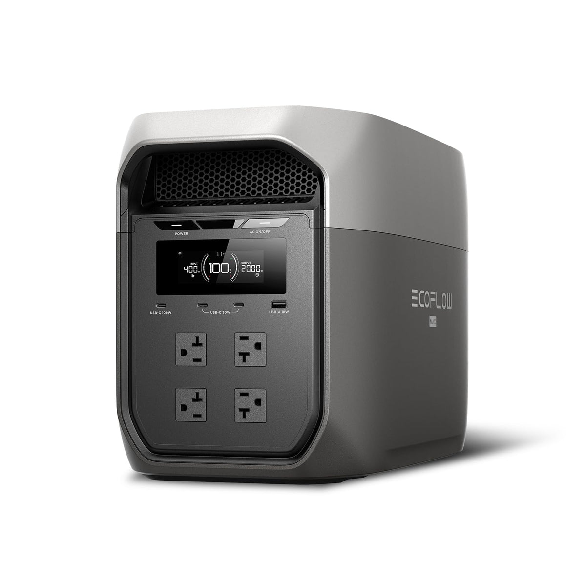 EF ECOFLOW DELTA 3 Max Portable Power Station, 2048Wh LFP Battery, 2400W