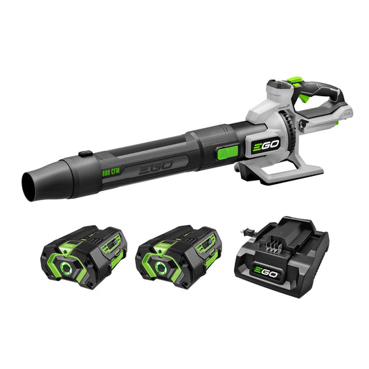 EGO Power+ Cordless Electric Leaf Blower, 880 CFM, Two Batteries - LB8803-2