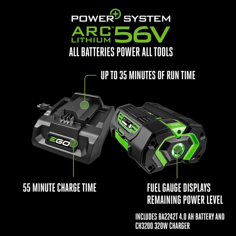 EGO Power+ Electric Lawn Mower, Cordless Push, Includes 56V 4.0Ah Battery and Charger - LM2112