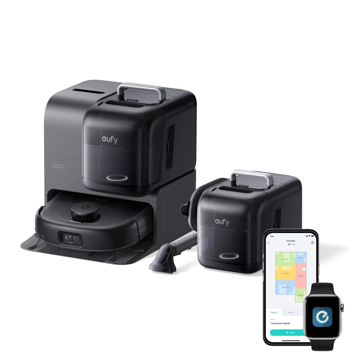 eufy E28 Robot Vacuum and Mop, 20,000 Pa, Portable Carpet Cleaning