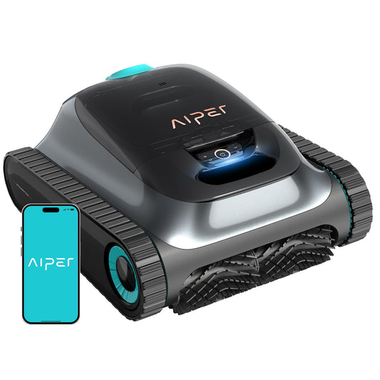 Aiper Scuba S1 2026 Robotic Pool Cleaner,Floor/Wall/Waterline/Shallow Area Cleaning, Double Filtration, Adaptive Navigation, High-Precision Sensors, App Support-Gray