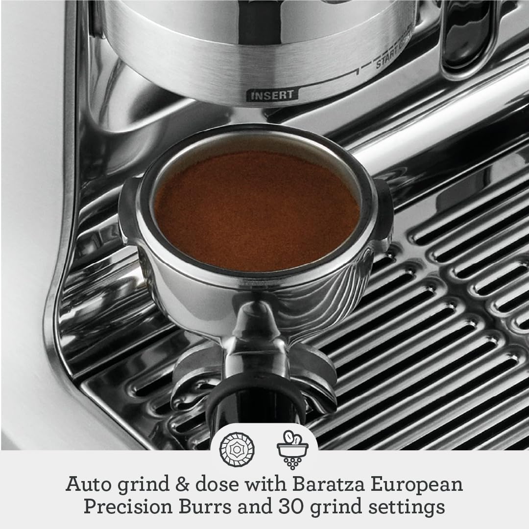 Breville BES880BTR Barista Touch Espresso Machine, Black Truffle