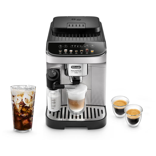 De'Longhi Magnifica Evo Automatic Espresso Machine, Milk Frother, Silver