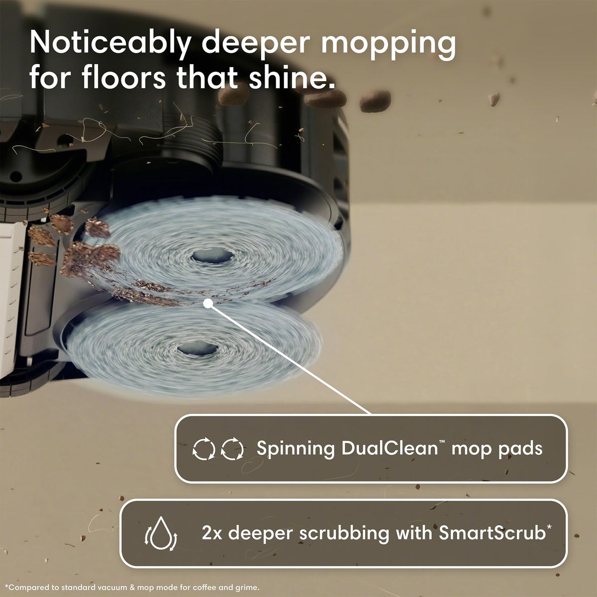 iRobot Roomba 415X Robot Vacuum & Mop Combo, 20,000Pa, 90 Days Self-Emptying, Multifunction Dock Self-Cleaning & Hot Dry, Smart Obstacle Avoidance, Lifting Spinning Mops, Ideal for Pet Hair