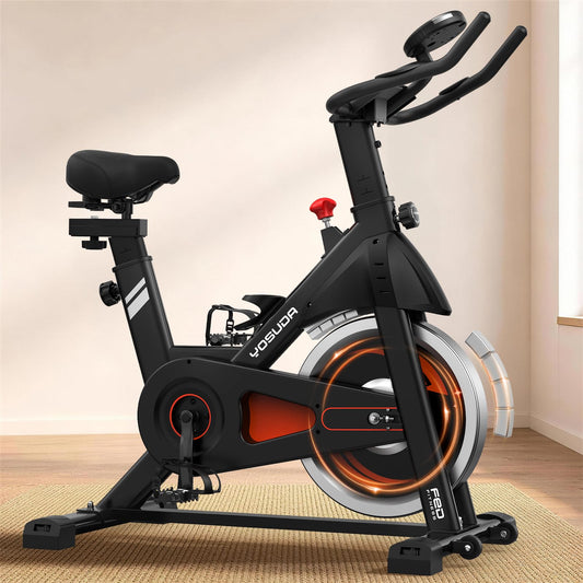 YOSUDA Magnetic Stationary Exercise Bike for Home, Indoor Cycling Bike with Exclusive App & Fitness Courses, 300 LB Weight Capacity, Quiet Magnetic Resistance, Tablet Holder, Workout Bike for Weight Loss & Cardio Training