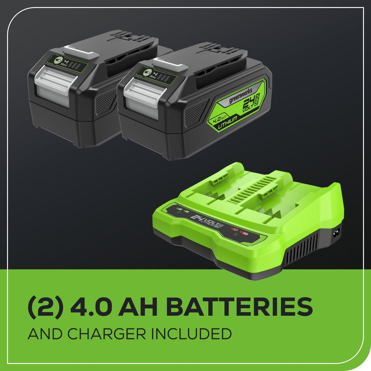 Greenworks 48V (24V x 2) 17in Mower/Blower/Trimmer Kit/ Battery Kit