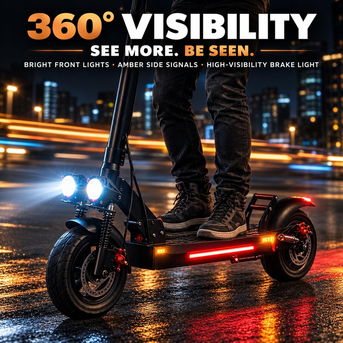 Electric Scooter Adults 1200W 25Miles Fast Off Road Dual Suspension