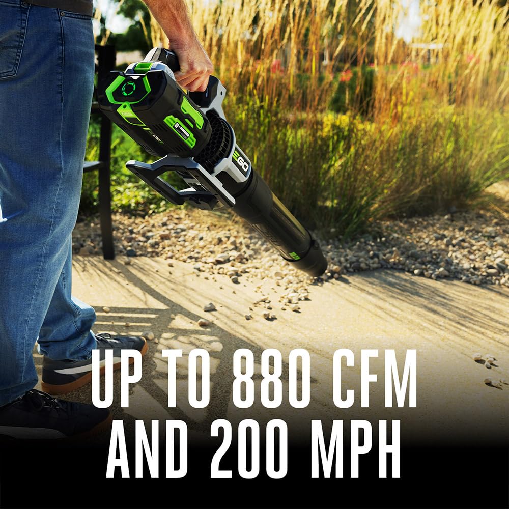 EGO Power+ Cordless Electric Leaf Blower, 880 CFM, Two Batteries - LB8803-2