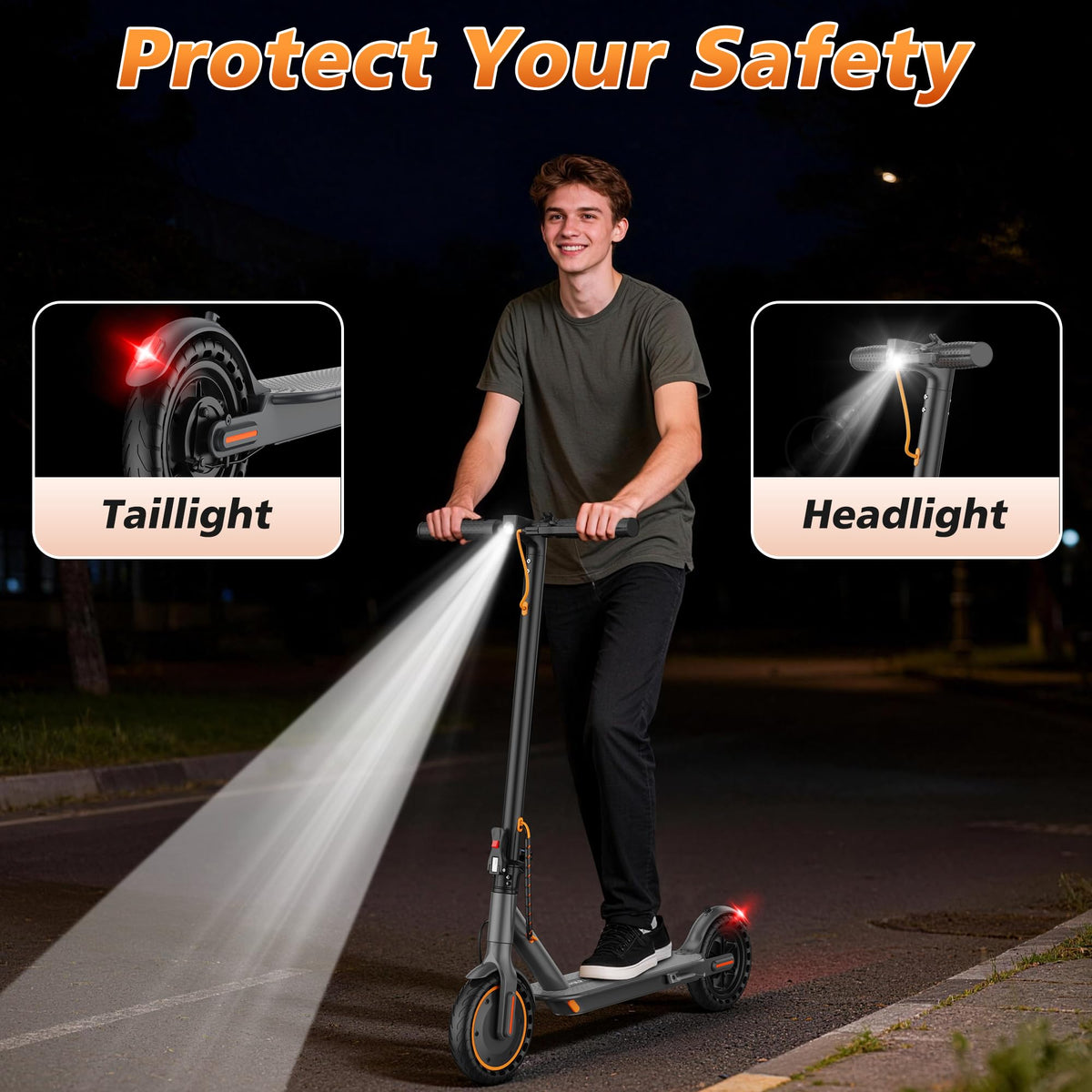 VOLPAM Electric Scooter, 350W/500W Motor, 21/28/40 Miles Long Range