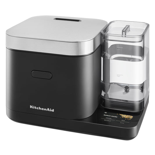 KitchenAid 8 Cup Grain and Rice Cooker, Integrated Scale, Black Matte