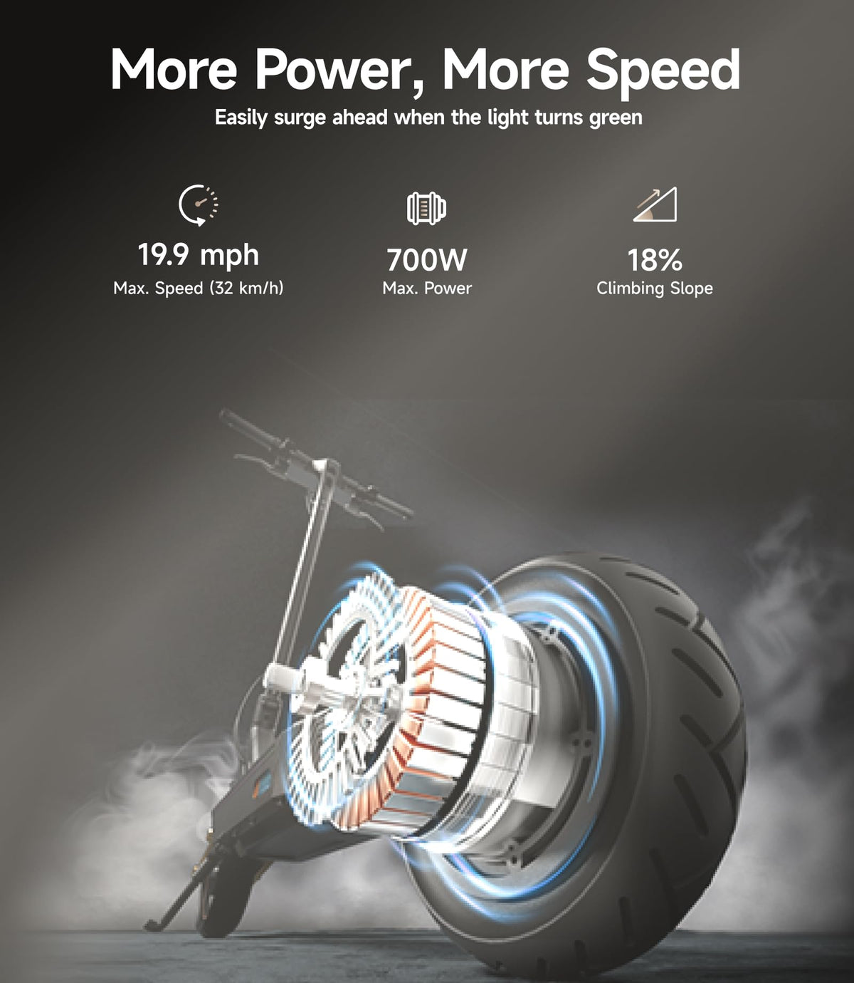 NAVEE GT3 Electric-Scooter-Adults, e Scooter, Fast 19.9 Mph, 700w 500w Motor with Suspension, Long Range 30 Miles, 10 inch Tires All Terrain, Foldable for Commuter Men Adult Teens Students Heavy Duty