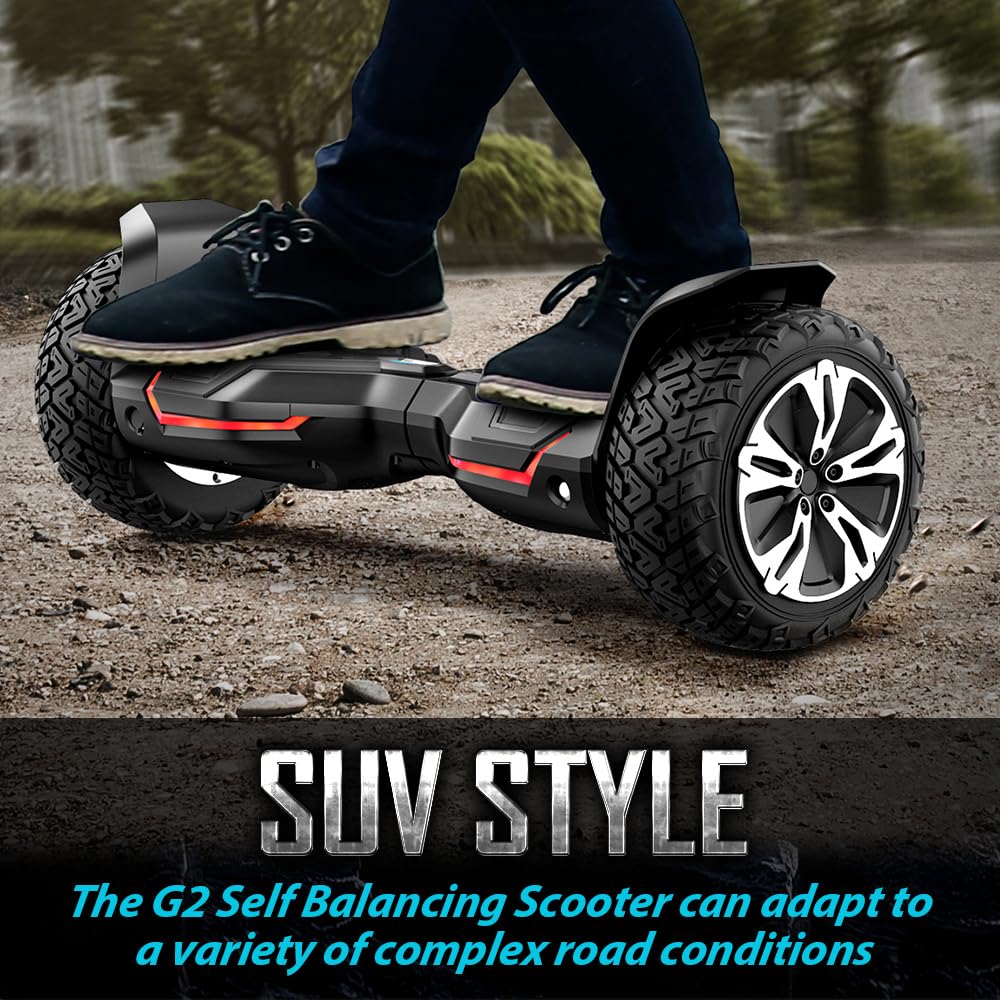 Gyroor Warrior G2 8.5"Off Road SelfBalancing Scooter for Kids Adults, Black