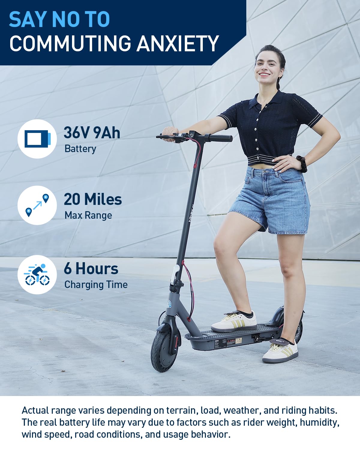 Hiboy S2 NOVA Electric Scooter, 430W Peak Motor, 19 MPH, 20-Mile Range