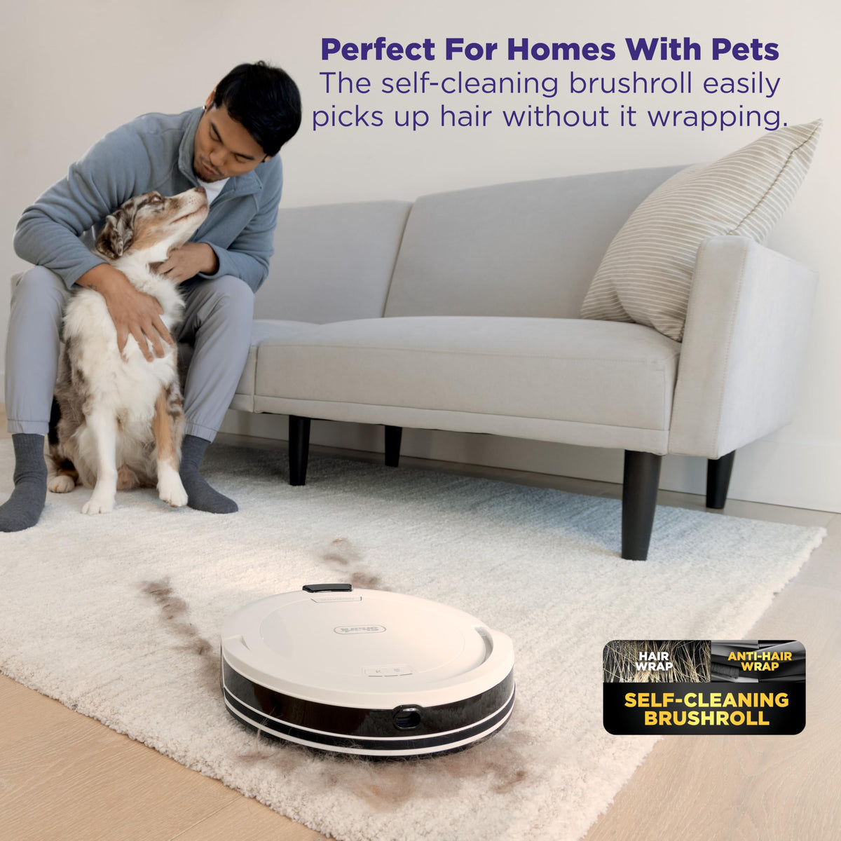 Shark Navigator Robot Vacuum, 30-Day Self-Emptying Base, White, AV2110S