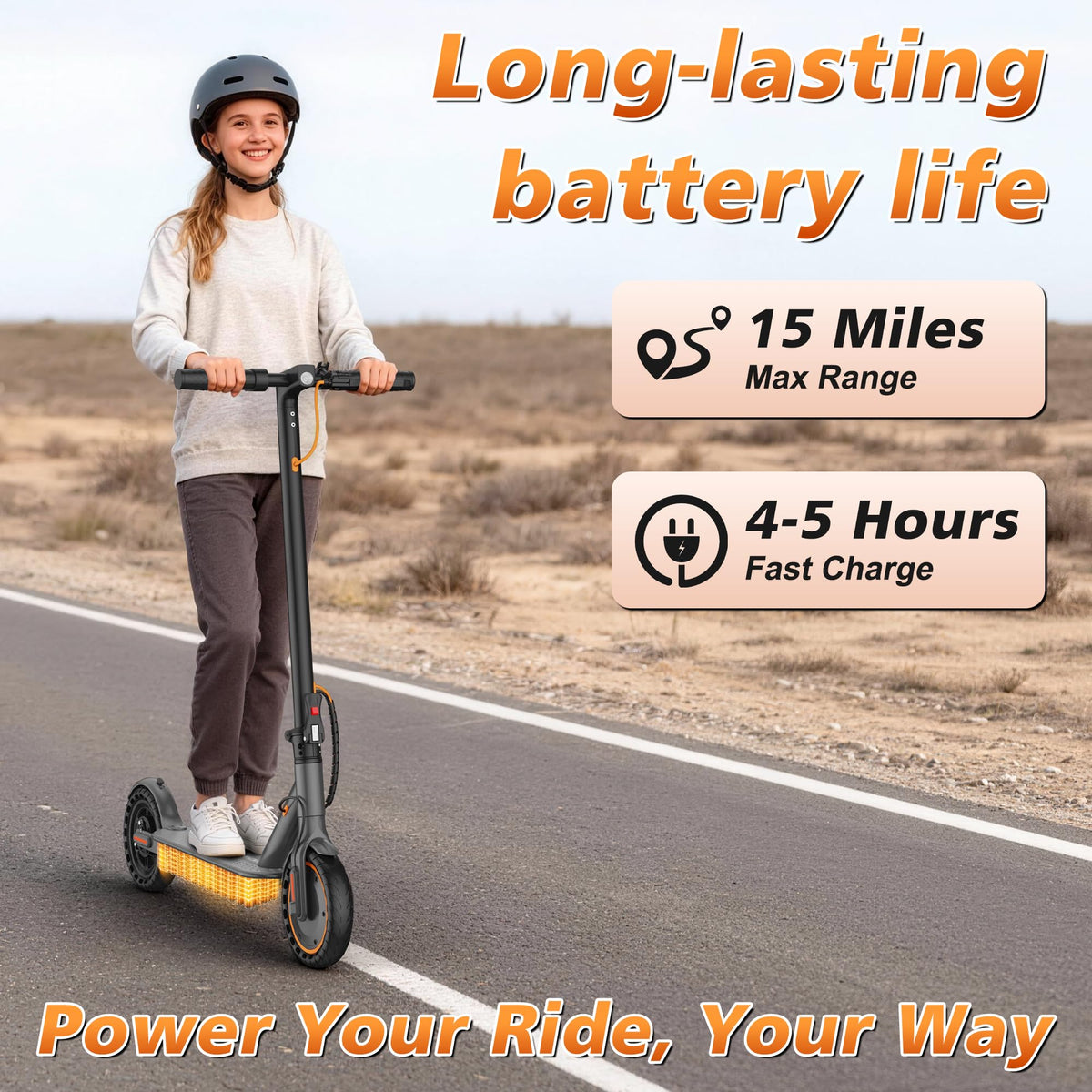 VOLPAM Electric Scooter, 350W/500W Motor, 21/28/40 Miles Long Range