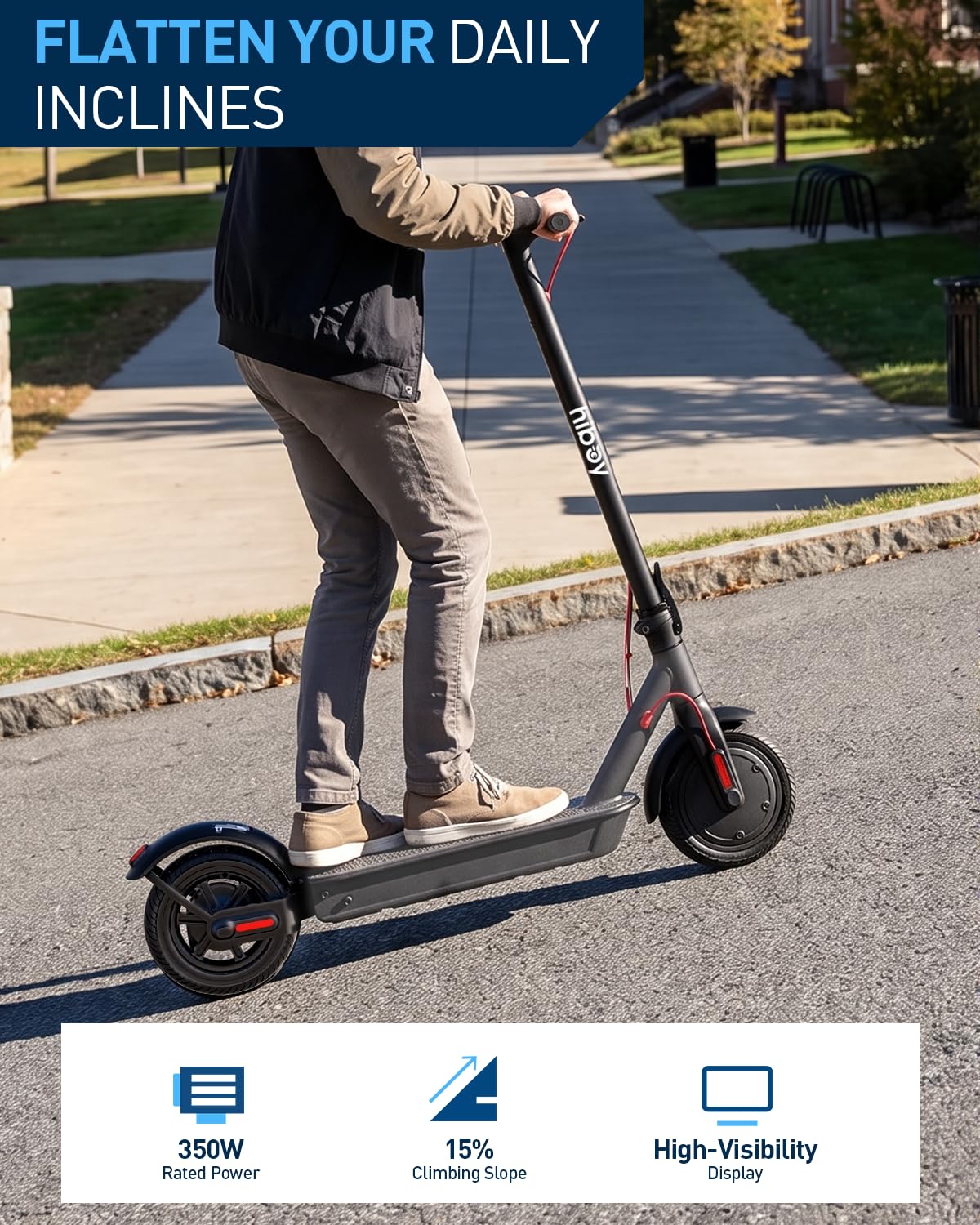 Hiboy S2 NOVA Electric Scooter, 430W Peak Motor, 19 MPH, 20-Mile Range