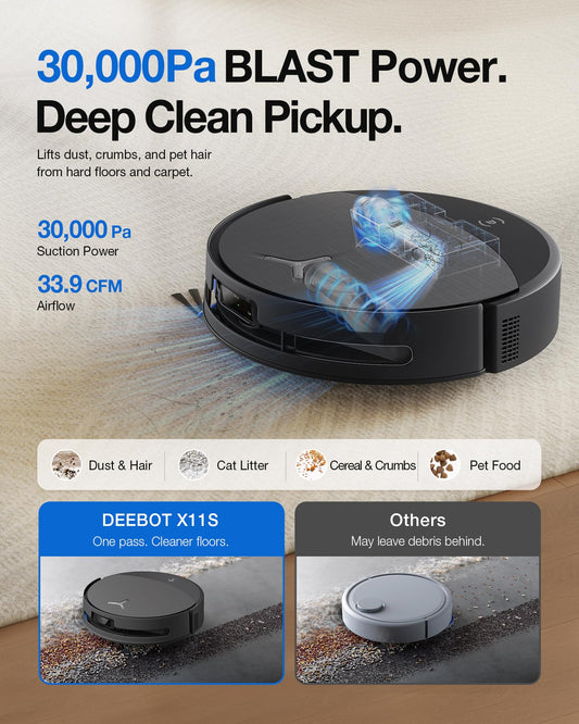 ECOVACS DEEBOT Robot Vacuum and Mop, X11S PRO Omni