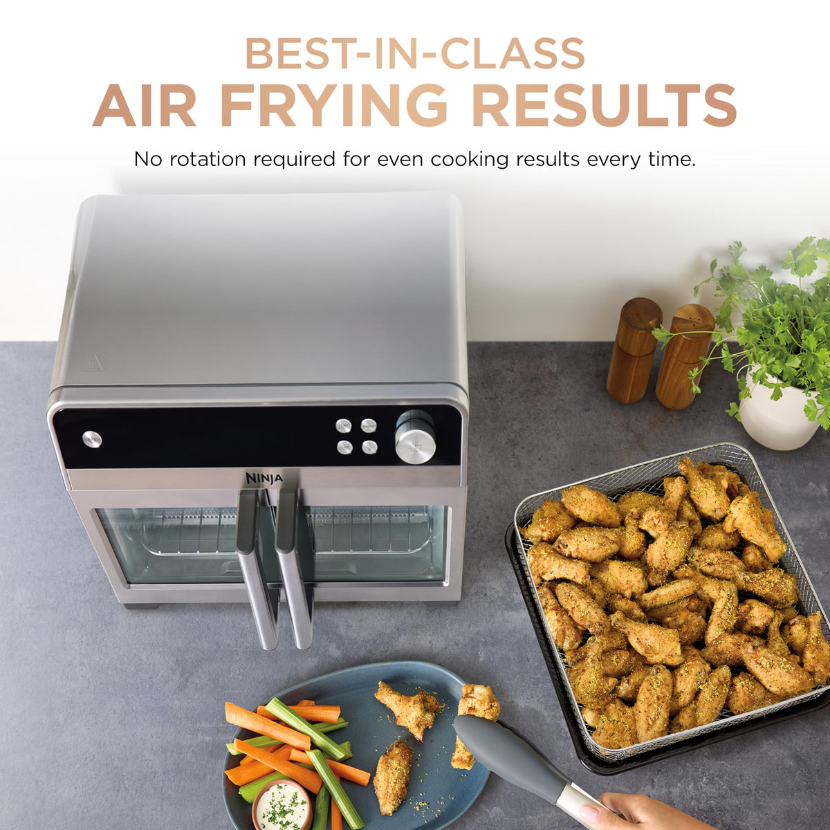 Ninja French Door Premier Air Fry Oven, 10-in-1, 20.3 Qt, Stainless, FO101